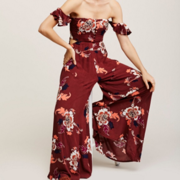 Free People Pants - Free people midsummer dream jumpsuit poppy red S